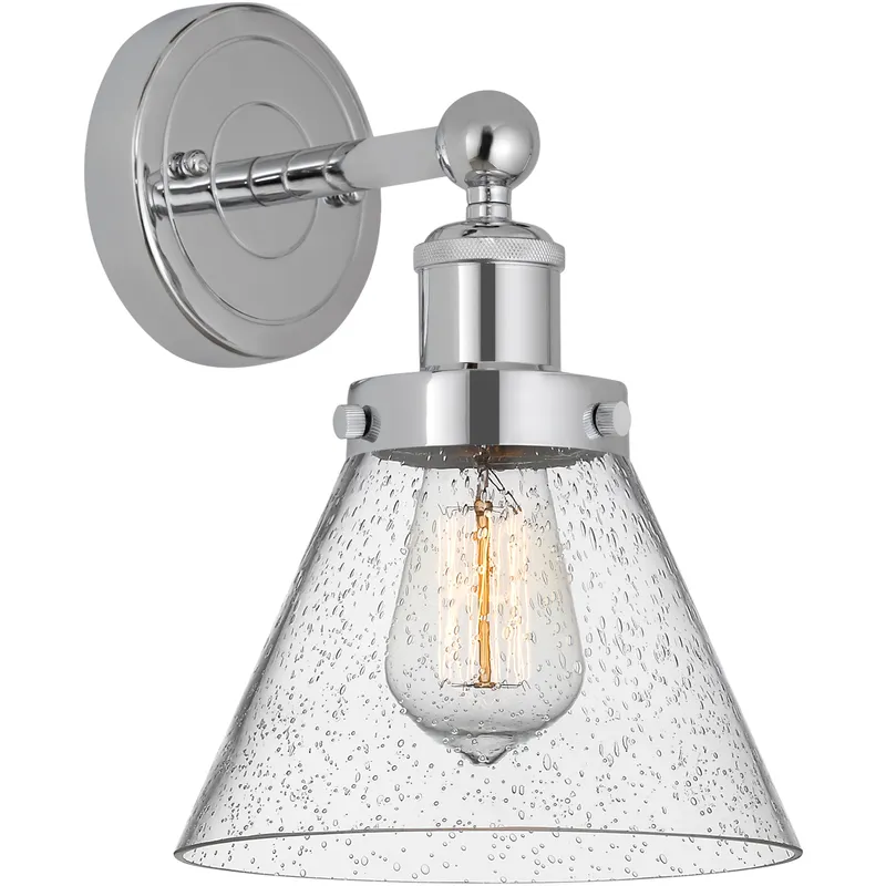 Cone 1 Light 7.75 inch Polished Chrome Sconce Wall Light