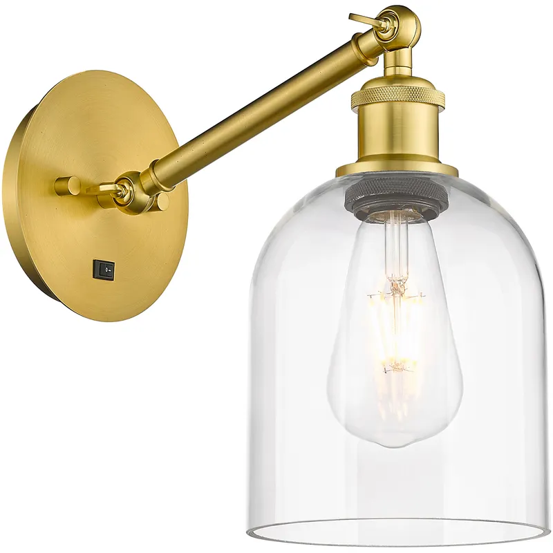 Ballston Bella 1 Light 5.5 inch Satin Gold Sconce Wall Light