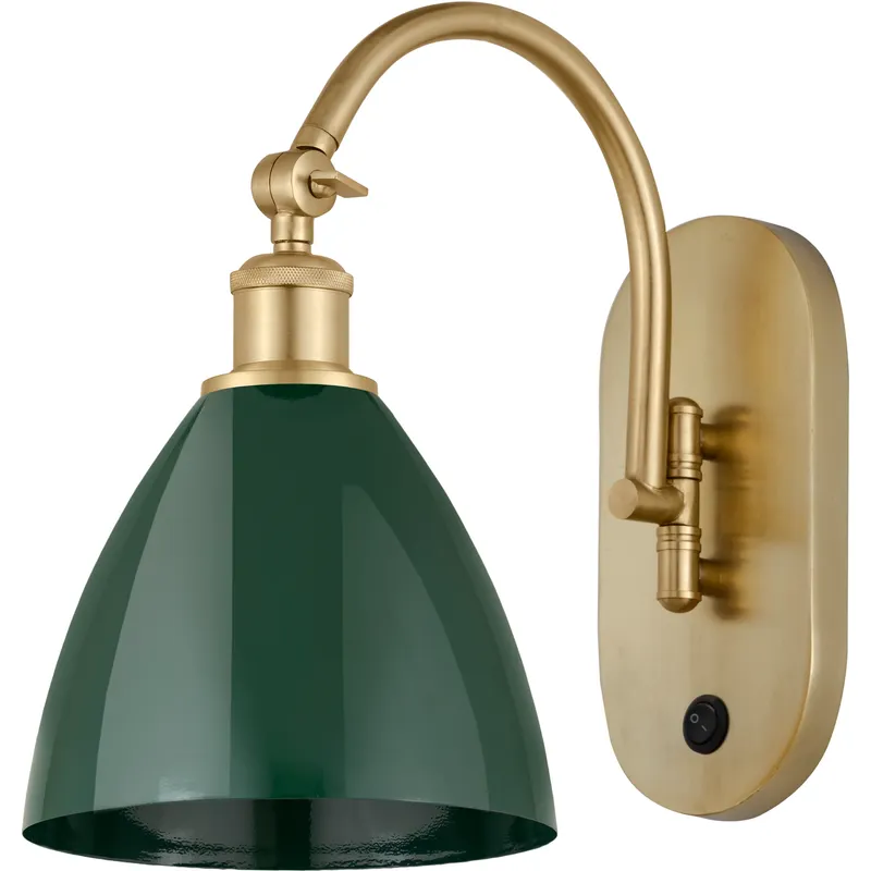 Ballston Plymouth Dome LED 8 inch Satin Gold Sconce Wall Light