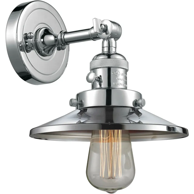 Franklin Restoration Railroad LED 8 inch Polished Chrome Sconce Wall Light, Franklin Restoration