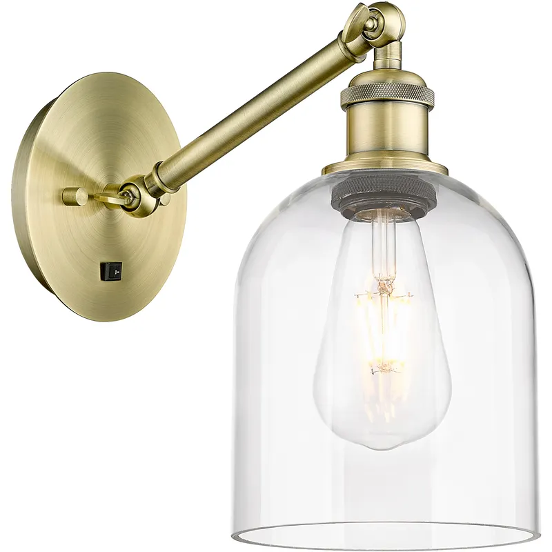 Ballston Bella 1 Light 5.5 inch Antique Brass Sconce Wall Light