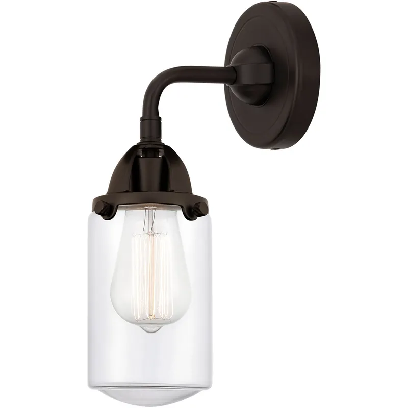 Nouveau 2 Dover 1 Light 5 inch Oil Rubbed Bronze Sconce Wall Light in Clear Glass