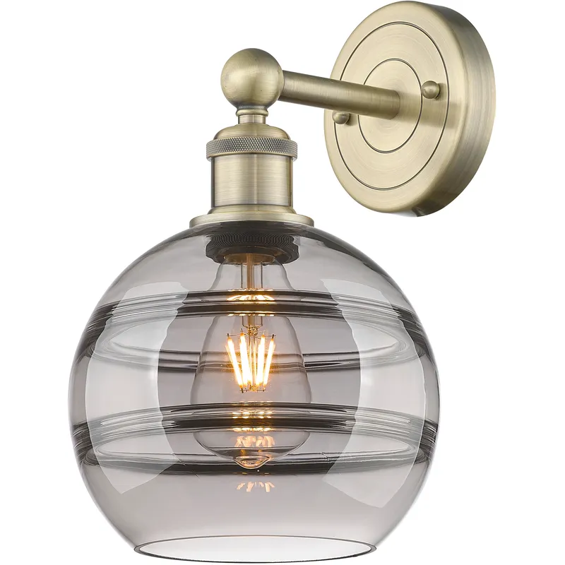 Edison Rochester 1 Light 8 inch Antique Brass Sconce Wall Light