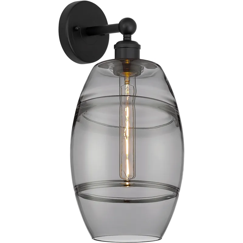 Edison Vaz 1 Light 8 inch Matte Black Sconce Wall Light