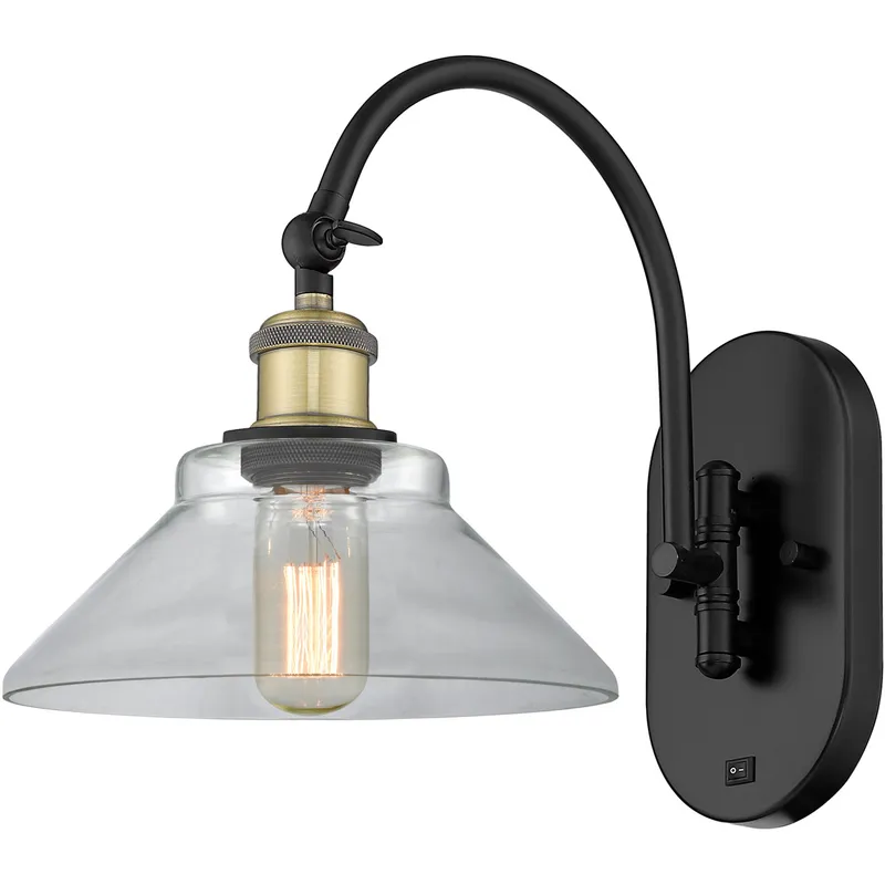 Ballston Orwell LED 8 inch Black Antique Brass Sconce Wall Light