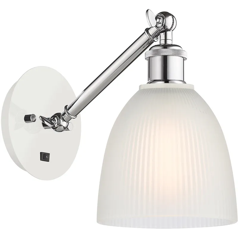 Ballston Castile LED 6 inch White and Polished Chrome Sconce Wall Light