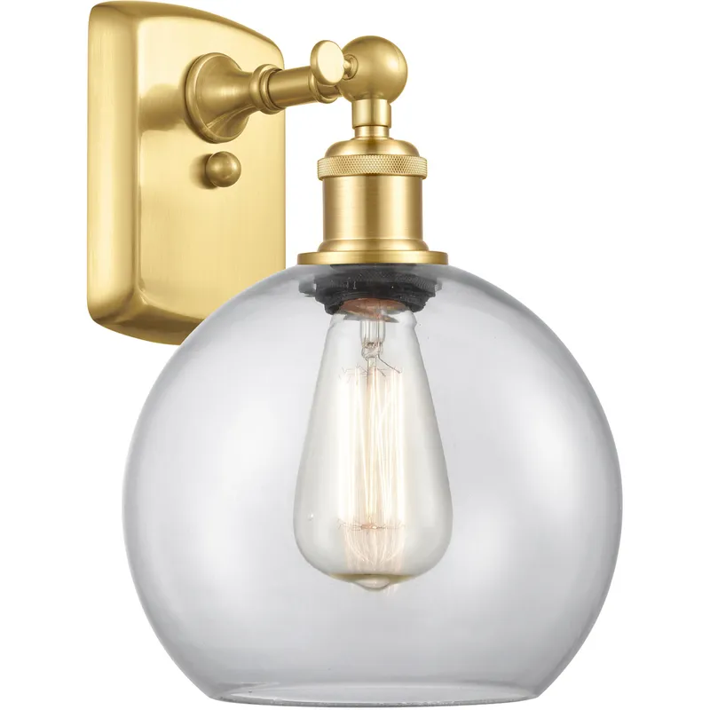 Ballston Athens 1 Light 8 inch Satin Gold Sconce Wall Light