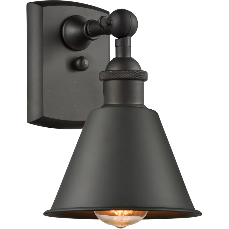 Ballston Smithfield 1 Light 7 inch Oil Rubbed Bronze Sconce Wall Light, Ballston