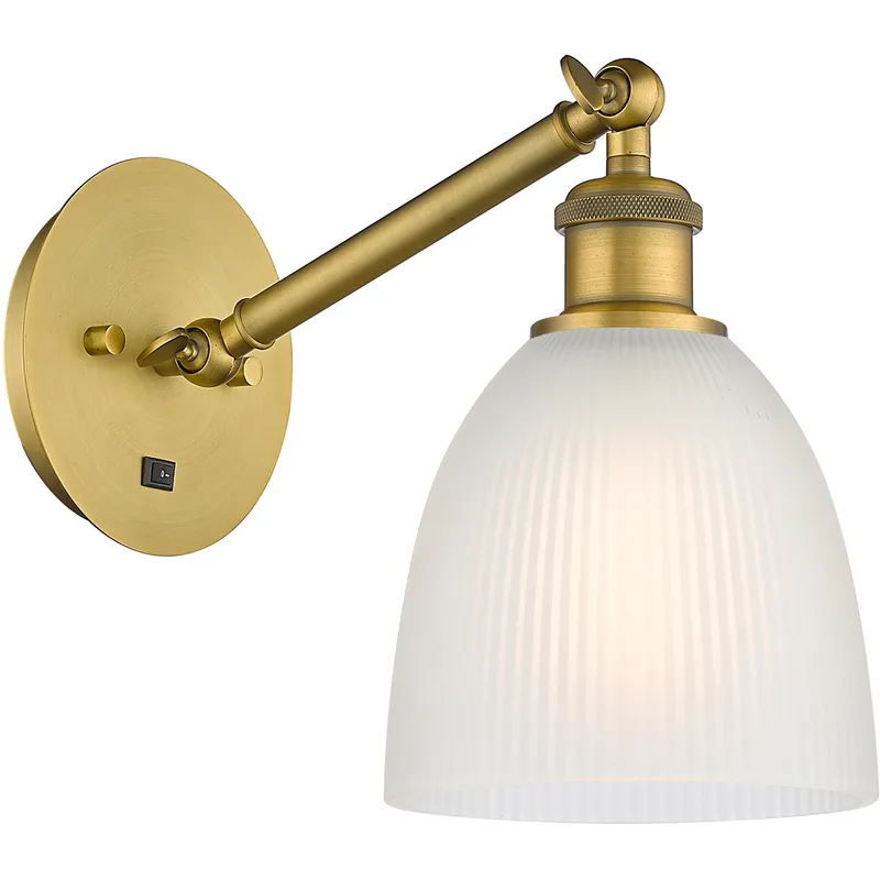 Ballston Castile LED 6 inch Brushed Brass Sconce Wall Light