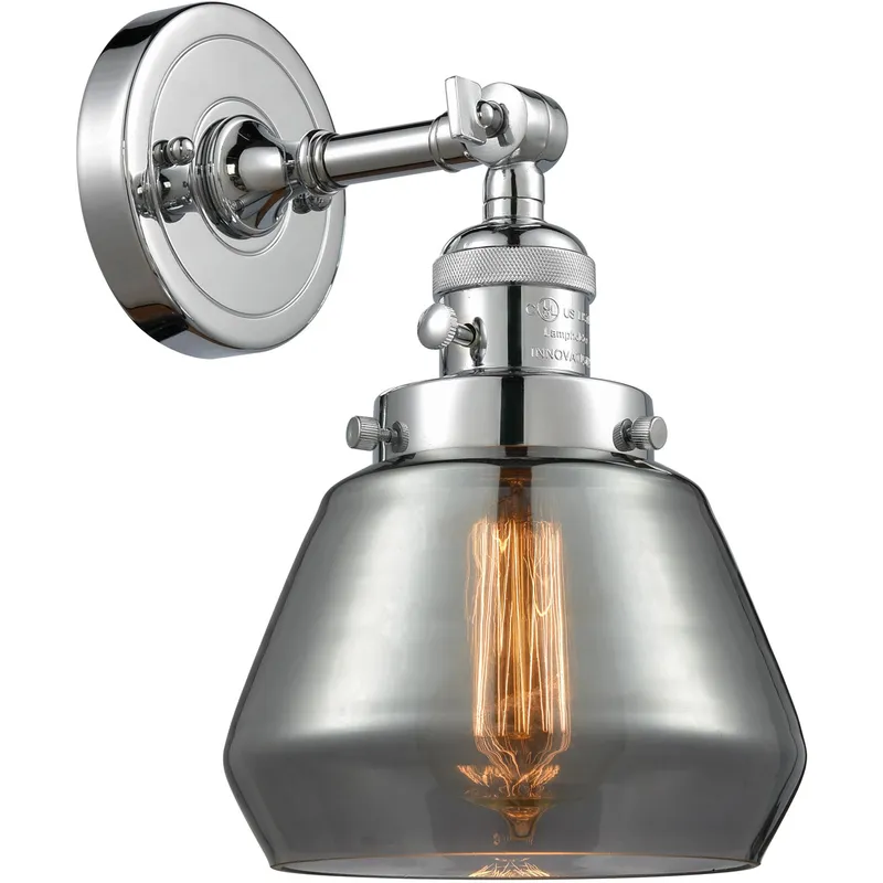 Franklin Restoration Fulton LED 7 inch Polished Chrome Sconce Wall Light, Franklin Restoration
