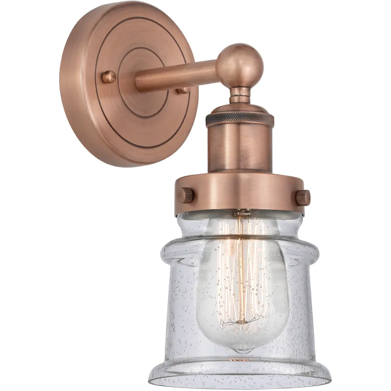 Canton Sconce Wall Light in Antique Copper, Seedy
