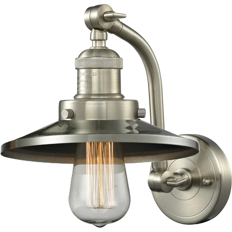 Franklin Restoration Railroad LED 5 inch Brushed Satin Nickel Sconce Wall Light, Franklin Restoration