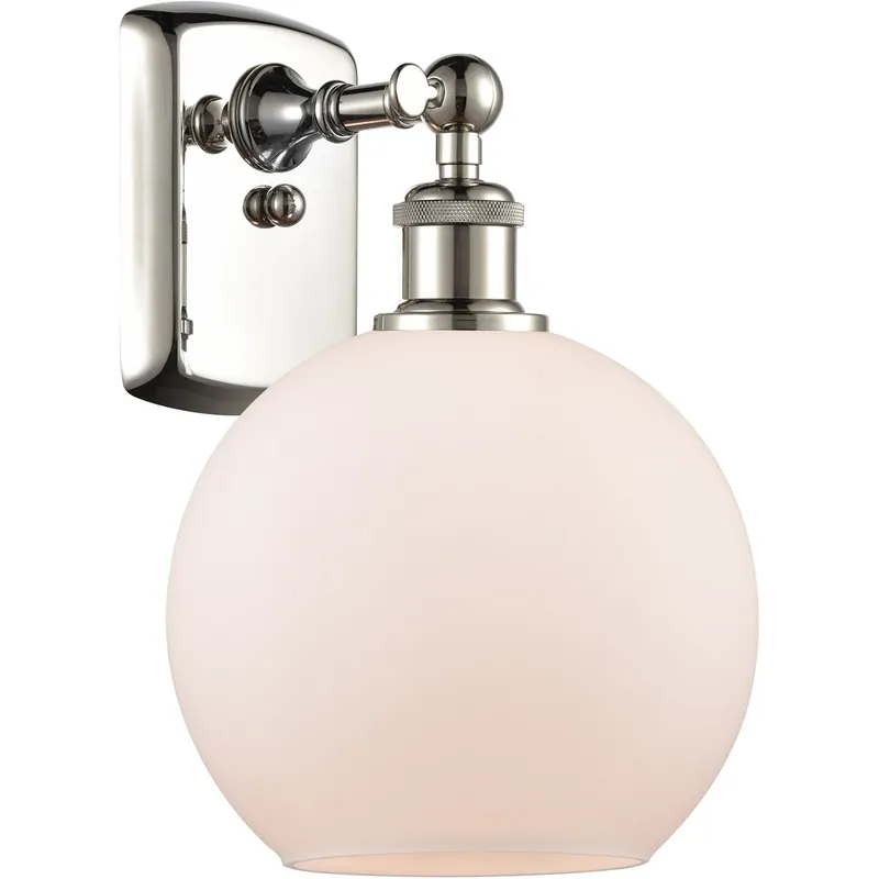 Ballston Athens 1 Light 8 inch Polished Nickel Sconce Wall Light