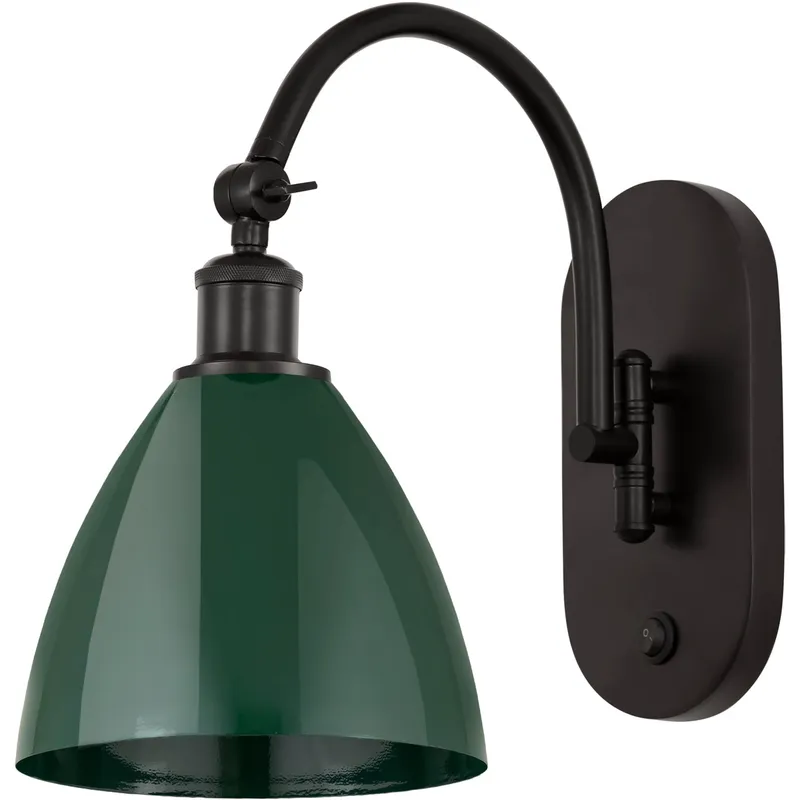 Ballston Plymouth Dome LED 8 inch Antique Brass Sconce Wall Light