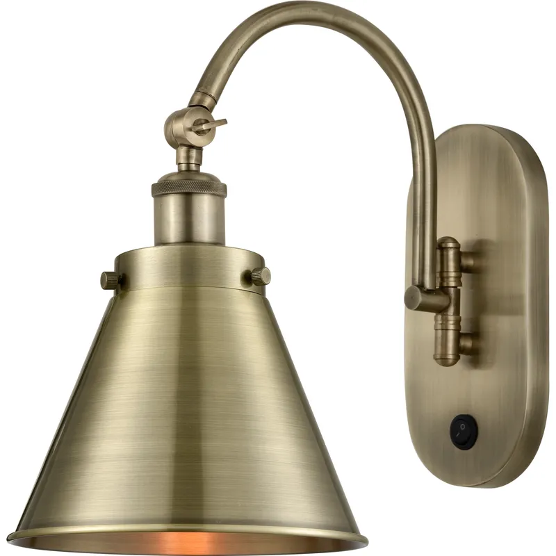 Franklin Restoration Appalachian 1 Light 8 inch Antique Brass Sconce Wall Light