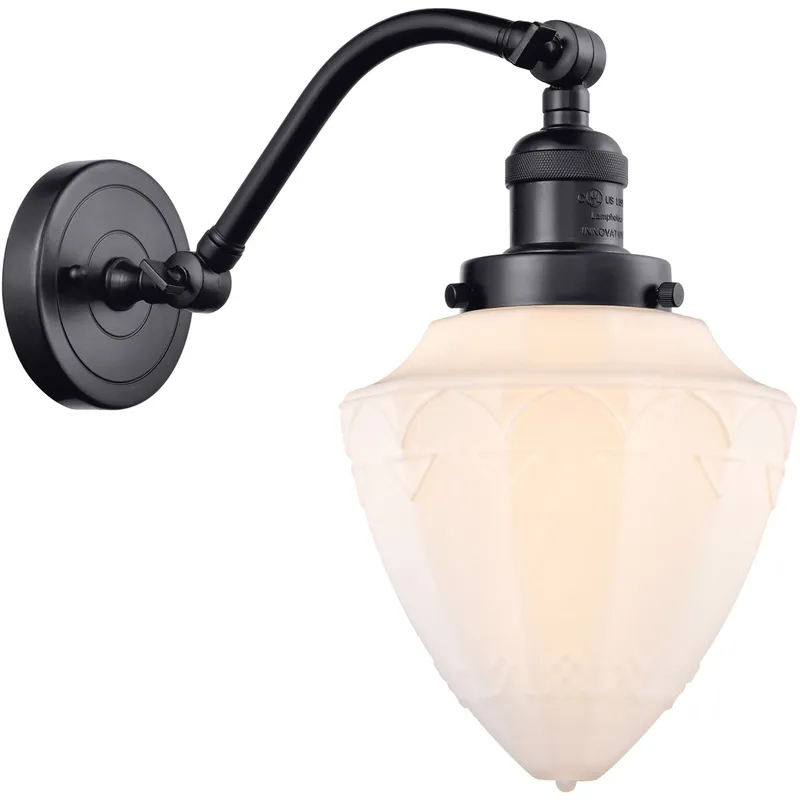 Franklin Restoration Bullet LED 7 inch Matte Black Sconce Wall Light