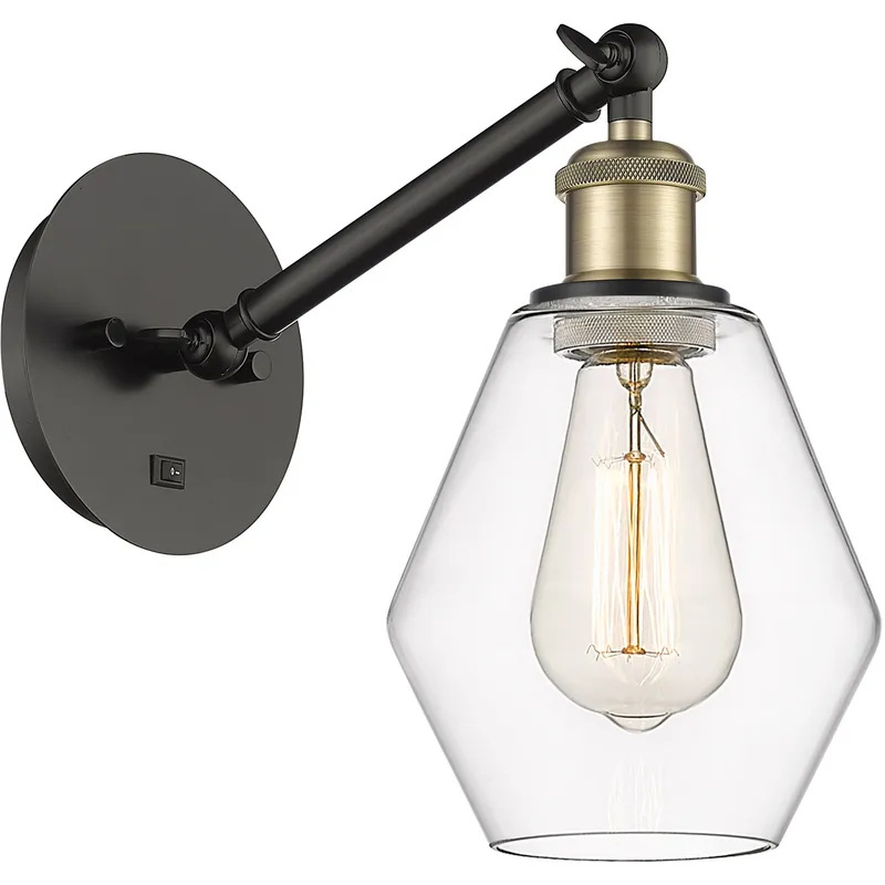 Ballston Cindyrella 1 Light 6 inch Black Antique Brass Sconce Wall Light