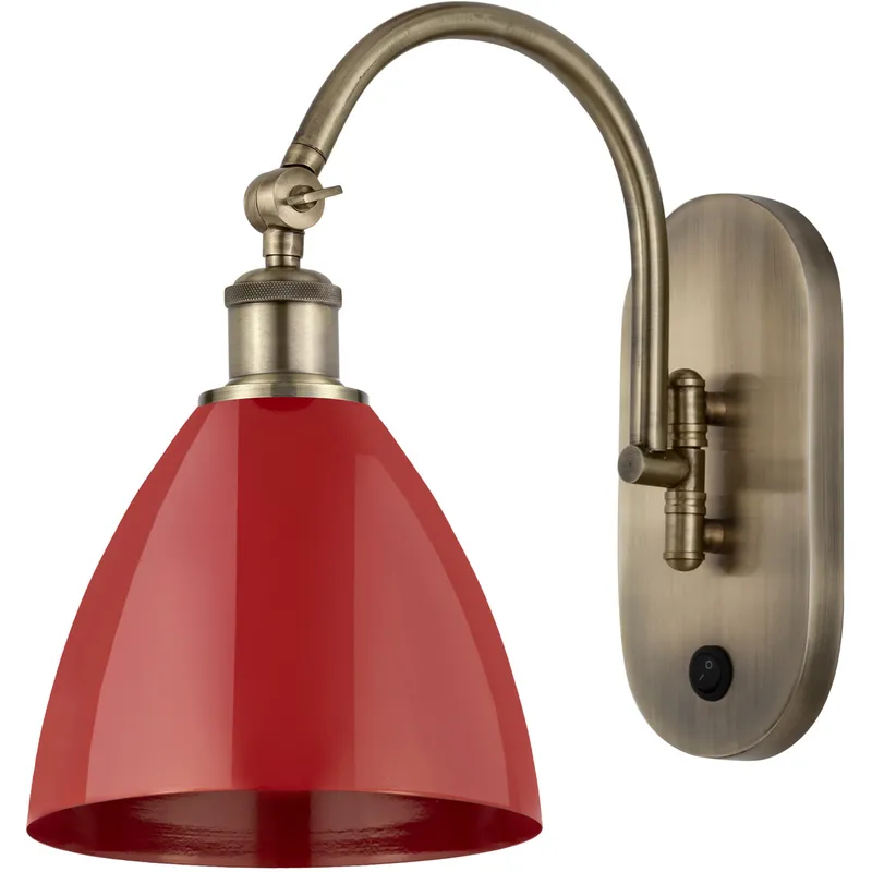 Ballston Plymouth Dome LED 8 inch Antique Brass Sconce Wall Light