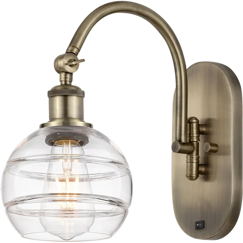 Ballston Rochester 1 Light 5.88 inch Antique Brass Sconce Wall Light