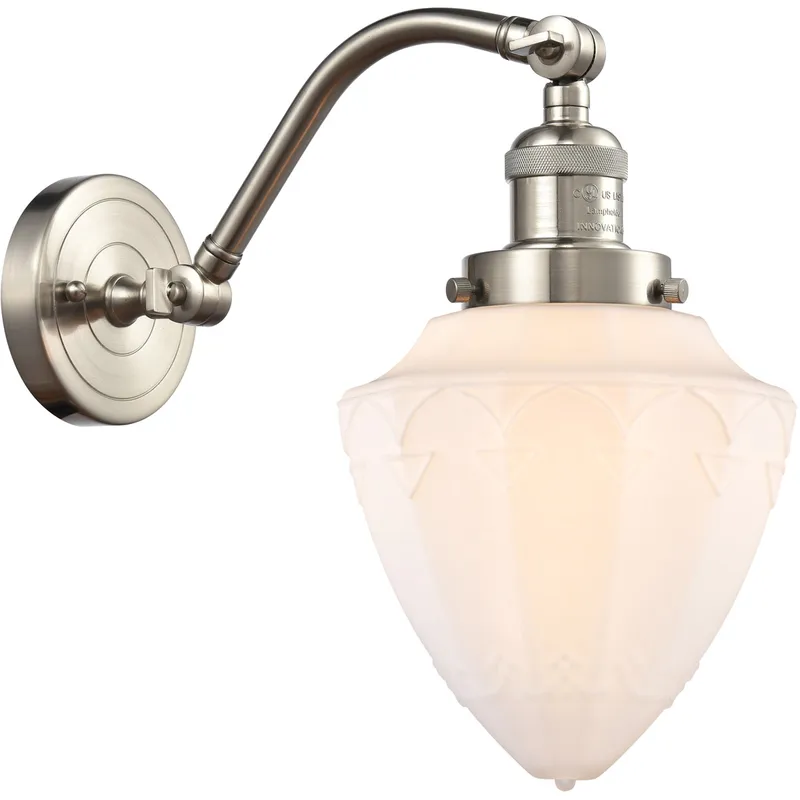 Franklin Restoration Bullet LED 7 inch Brushed Satin Nickel Sconce Wall Light