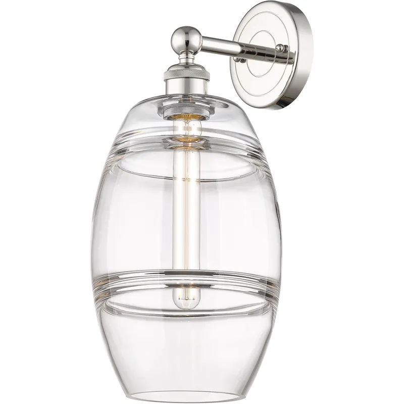 Edison Vaz 1 Light 8 inch Polished Nickel Sconce Wall Light