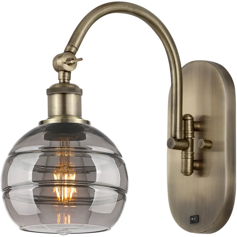 Ballston Rochester 1 Light 5.88 inch Antique Brass Sconce Wall Light