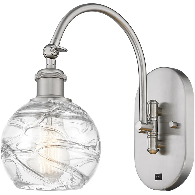 Ballston Athens Deco Swirl LED 6 inch Brushed Satin Nickel Sconce Wall Light