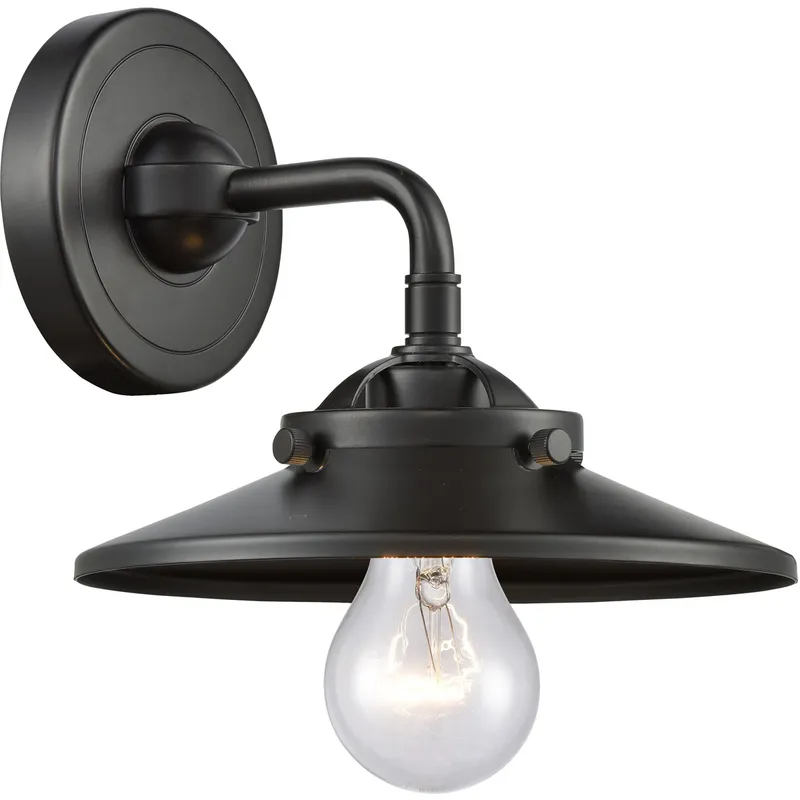 Nouveau Railroad LED 8 inch Oil Rubbed Bronze Sconce Wall Light, Nouveau