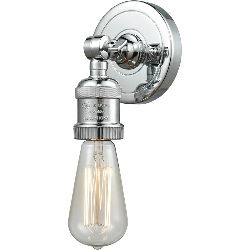 Franklin Restoration Bare Bulb 1 Light 5 inch Polished Chrome ADA Sconce Wall Light, Franklin Restoration
