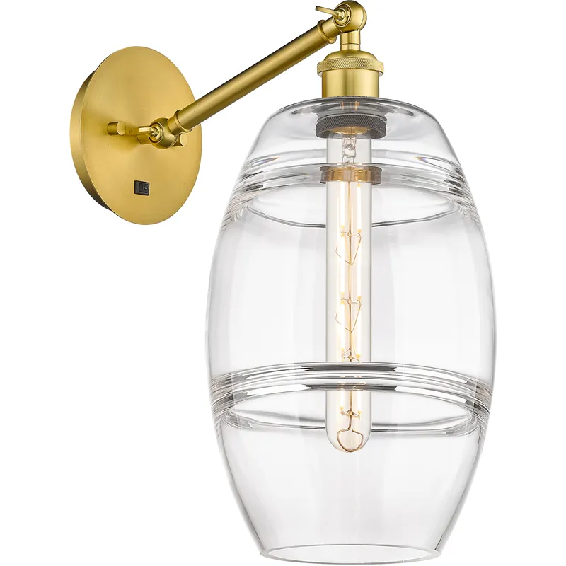 Ballston Vaz 1 Light 8 inch Satin Gold Sconce Wall Light
