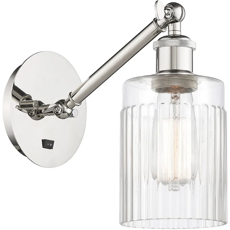 Ballston Hadley 1 Light 5.3 inch Polished Nickel Sconce Wall Light in Clear Glass