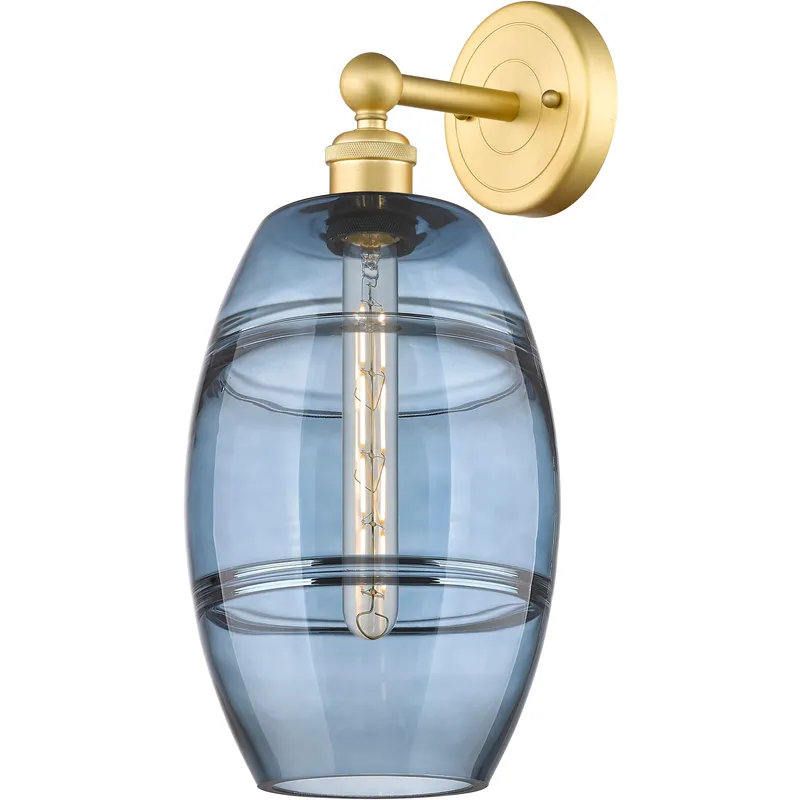 Edison Vaz 1 Light 8 inch Satin Gold Sconce Wall Light