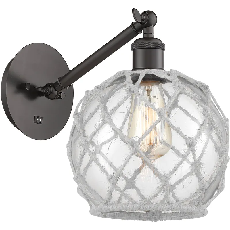 Ballston Farmhouse Rope LED 8 inch Oil Rubbed Bronze Sconce Wall Light