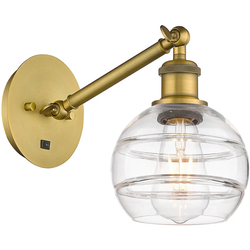 Ballston Rochester 1 Light 5.88 inch Brushed Brass Sconce Wall Light