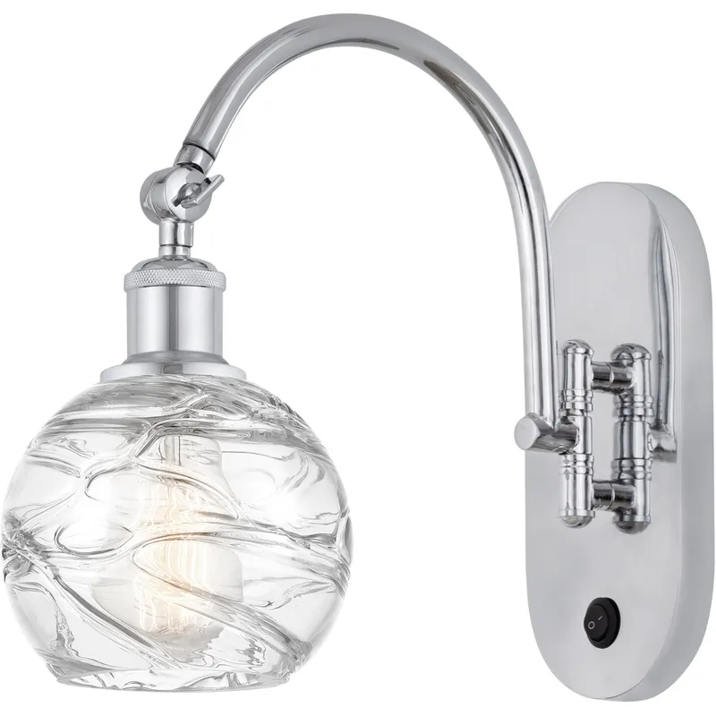 Ballston Athens Deco Swirl LED 6 inch Polished Chrome Sconce Wall Light
