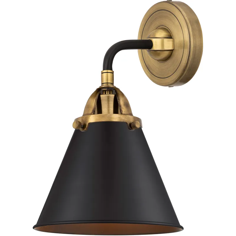 Nouveau 2 Appalachian 1 Light 8 inch Black Antique Brass Sconce Wall Light in Matte Black