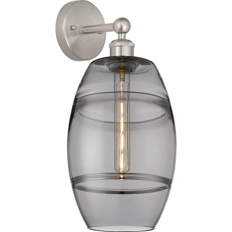 Edison Vaz 1 Light 8 inch Satin Nickel Sconce Wall Light
