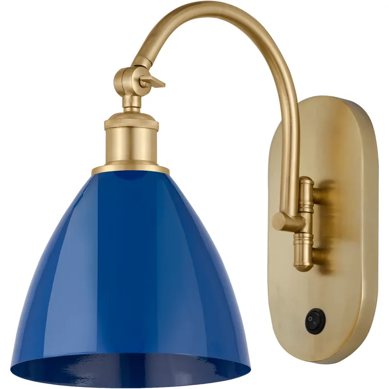 Ballston Plymouth Dome LED 8 inch Satin Gold Sconce Wall Light