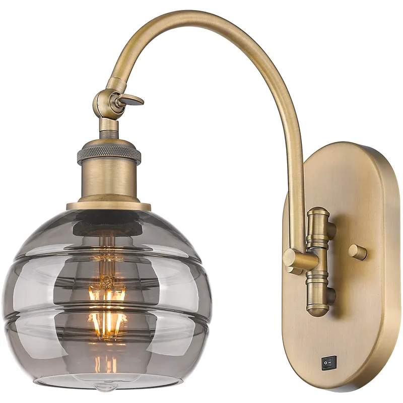 Ballston Rochester 1 Light 5.88 inch Brushed Brass Sconce Wall Light