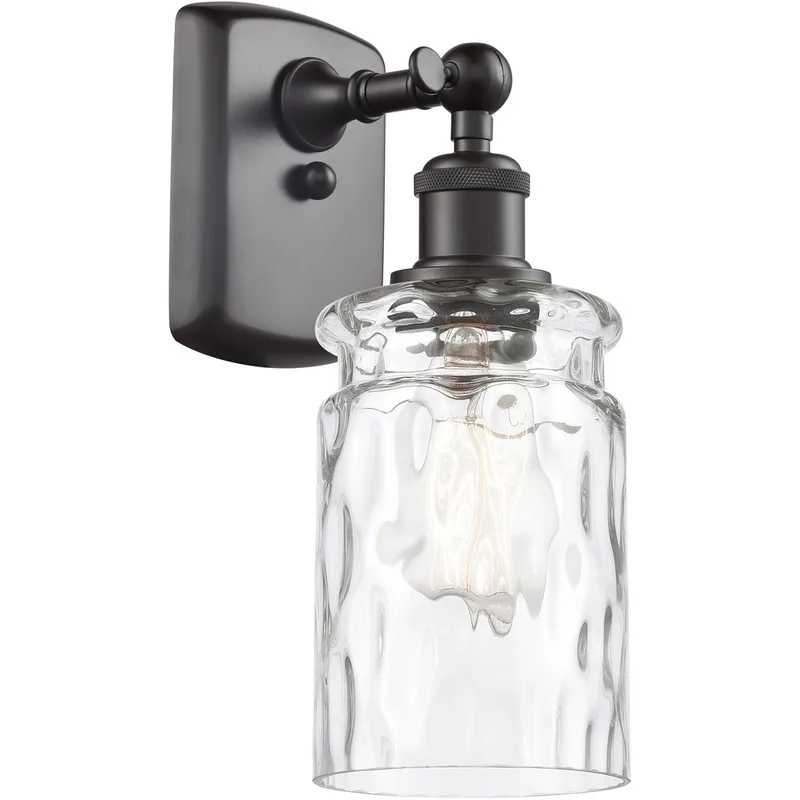 Ballston Candor 1 Light 5 inch Oil Rubbed Bronze Sconce Wall Light in Clear Waterglass, Ballston