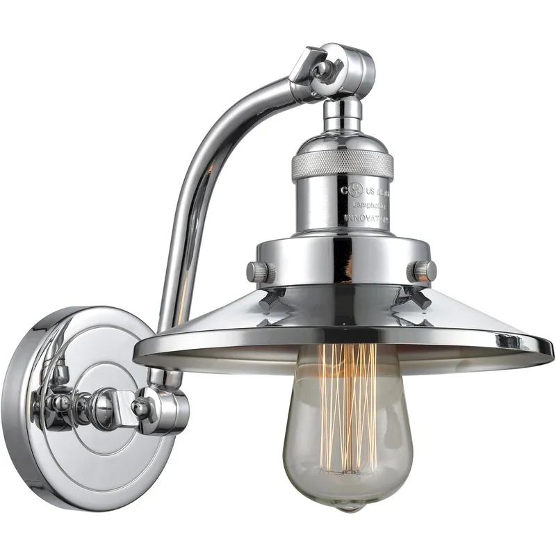 Franklin Restoration Railroad LED 5 inch Polished Chrome Sconce Wall Light, Franklin Restoration