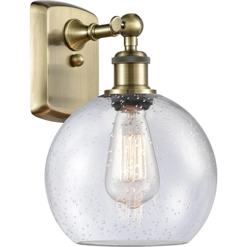 Ballston Athens 1 Light 8 inch Antique Brass Sconce Wall Light