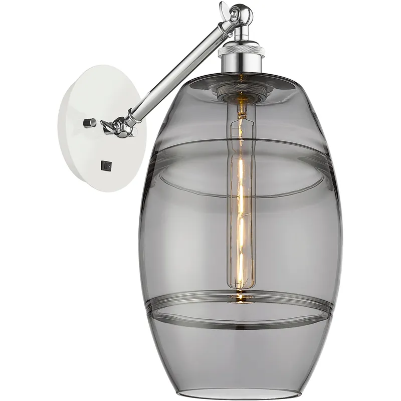 Ballston Vaz 1 Light 8 inch White Polished Chrome Sconce Wall Light