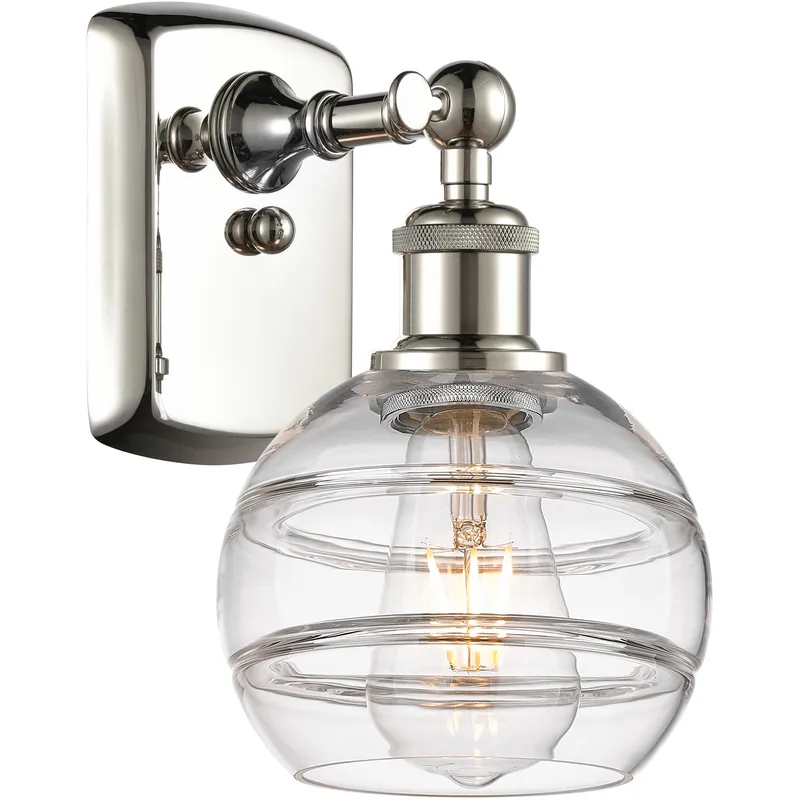 Ballston Rochester 1 Light 5.88 inch Polished Nickel Sconce Wall Light