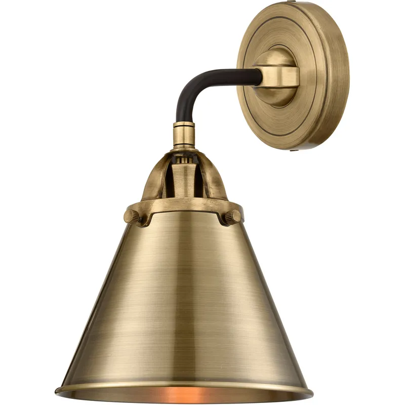 Nouveau 2 Appalachian 1 Light 8 inch Black Antique Brass Sconce Wall Light