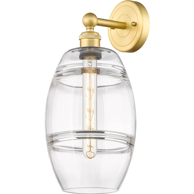 Edison Vaz 1 Light 8 inch Satin Gold Sconce Wall Light