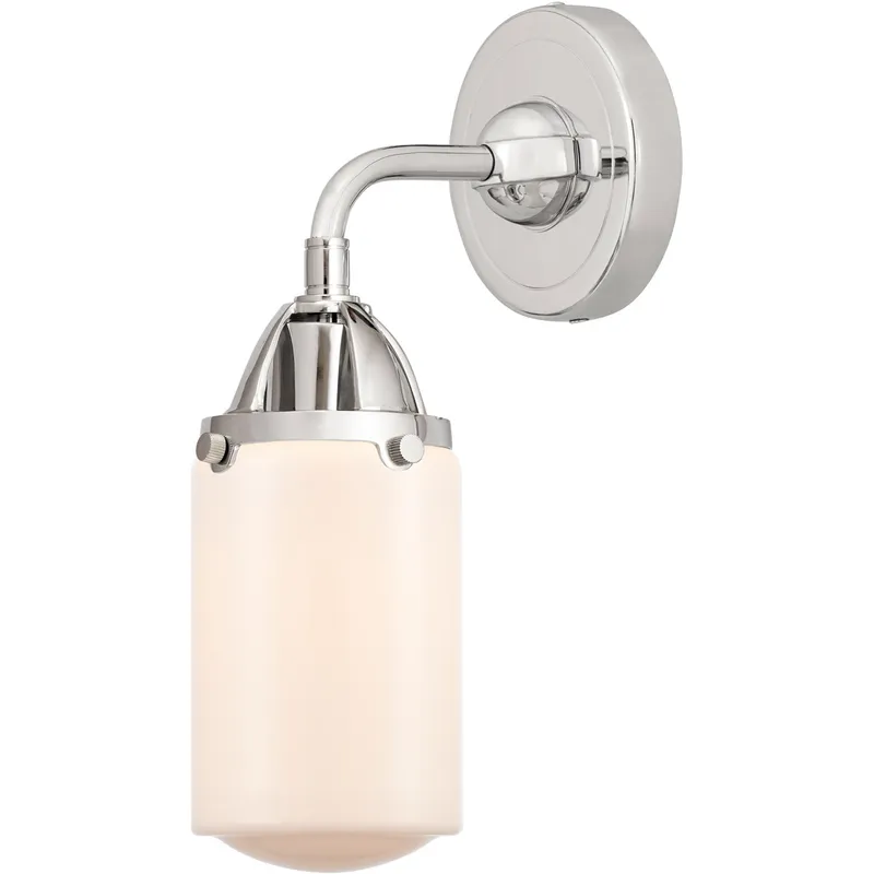 Nouveau 2 Dover 1 Light 5 inch Polished Chrome Sconce Wall Light in Matte White Glass