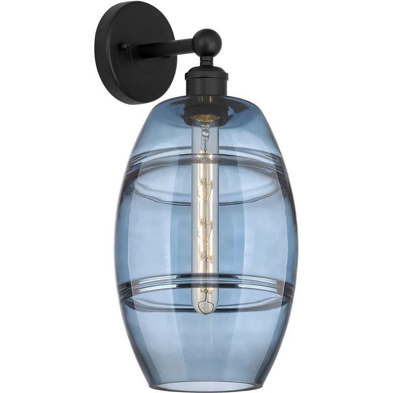 Edison Vaz 1 Light 8 inch Matte Black Sconce Wall Light