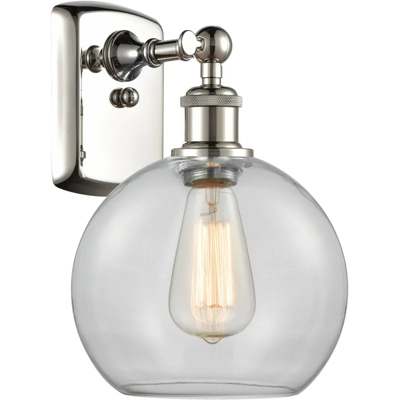 Ballston Athens 1 Light 8 inch Polished Nickel Sconce Wall Light