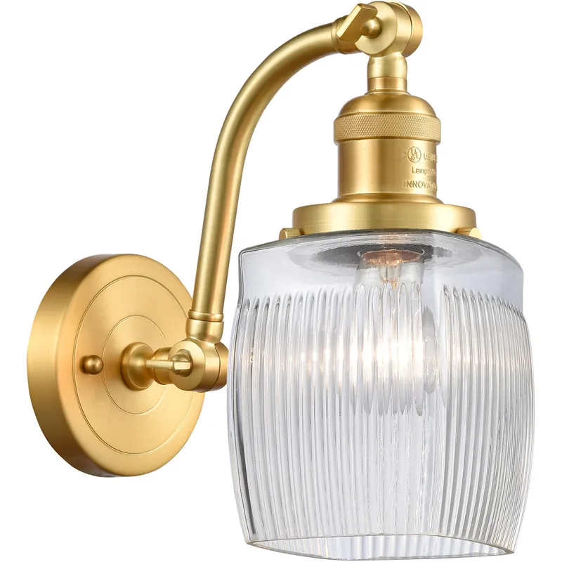 Franklin Restoration Colton 1 Light 5.5 inch Satin Gold Sconce Wall Light, Franklin Restoration